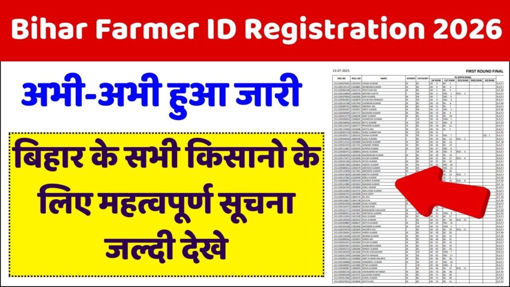 Bihar Farmer ID Registration Last Date 2026